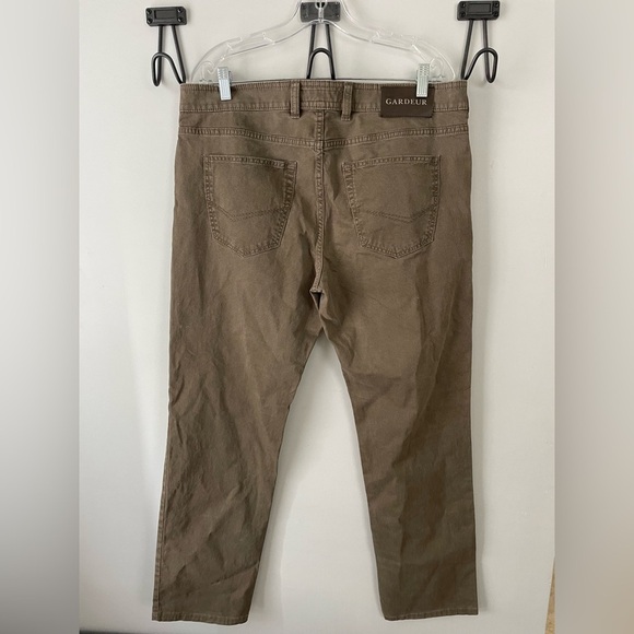 Atelier Gardeur, brown textured trouser jeans, size probably 36x30, straight leg - Picture 3 of 7